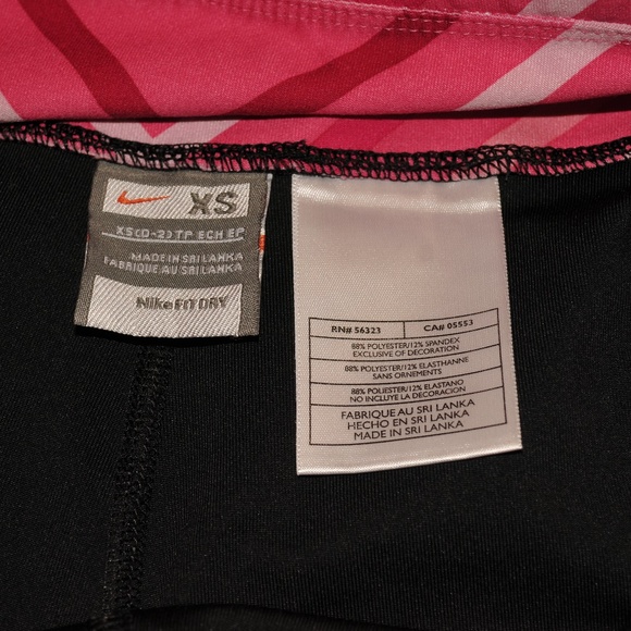 Nike Capri Pants XS Pink / Black 0315 - Picture 5 of 8